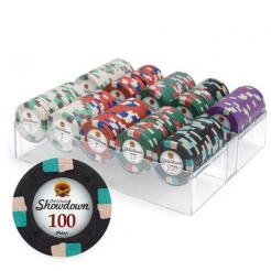  MBGBrybelly Showdown Poker Chip Set in Deluxe Wood Carry Case -  Casino Clay Composite 13-Gram Quality Poker Chips - Heavy-Duty Premium  Protection - Locking Portable Case (750 ct. Mahogany) : Toys & Games